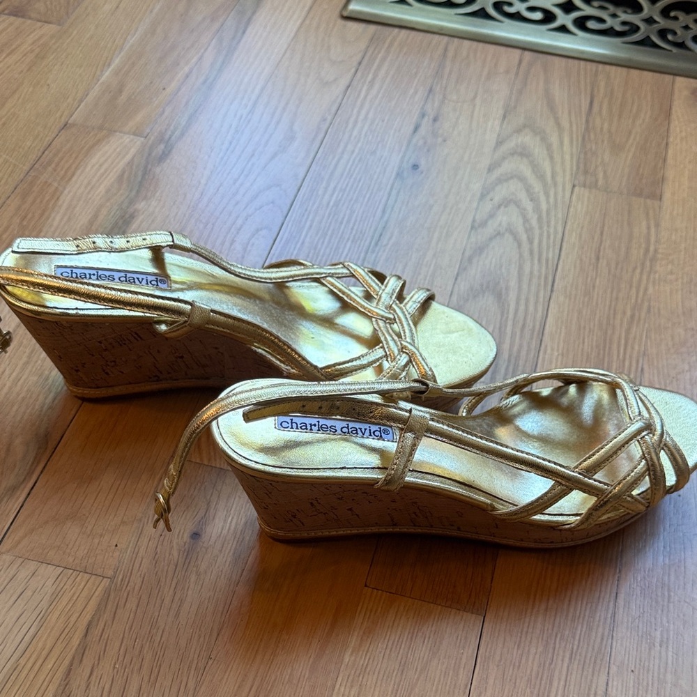 Charles David Gold Wedges BN
